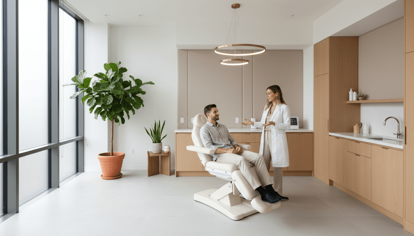 Modern medical consultation room interior